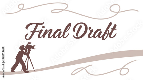 phrase final draft featuring geometric patterns in vivid colors on a clear background