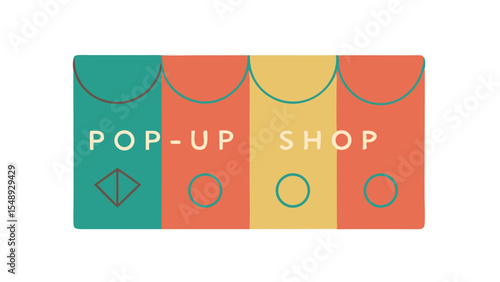 words pop up shop,  unique crafts and local goods
