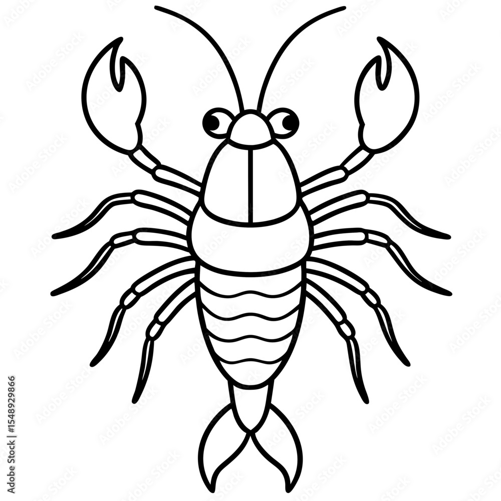 Modern Yabby Ink Line Art Design Modern Yabby Ink Line Art Design
