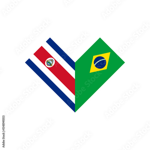 friendship concept. heart shape icon of costa rica and brazil flags. vector illustration isolated on white background Free Download friendship concept. heart shape icon of costa rica and brazil flags. vector illustration isolated on white background - GFXLoad