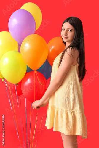 Beautiful teenage girl with...