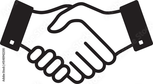 Handshake Icon - Business Partnership and Agreement Symbol