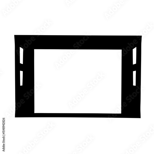 Abstract Black and White Frame with Interior Space and Unusual Design