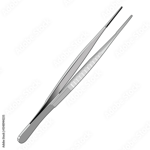Surgical forceps medical tweezers isolated vector illustration