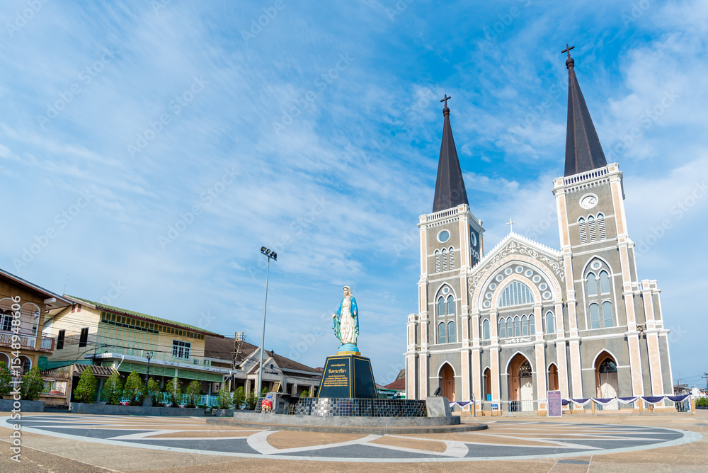 Obraz premium The Cathedral of the Immaculate Conception is a Catholic church located in the city of Chanthaburi, in the province of the same name, in Thailand.