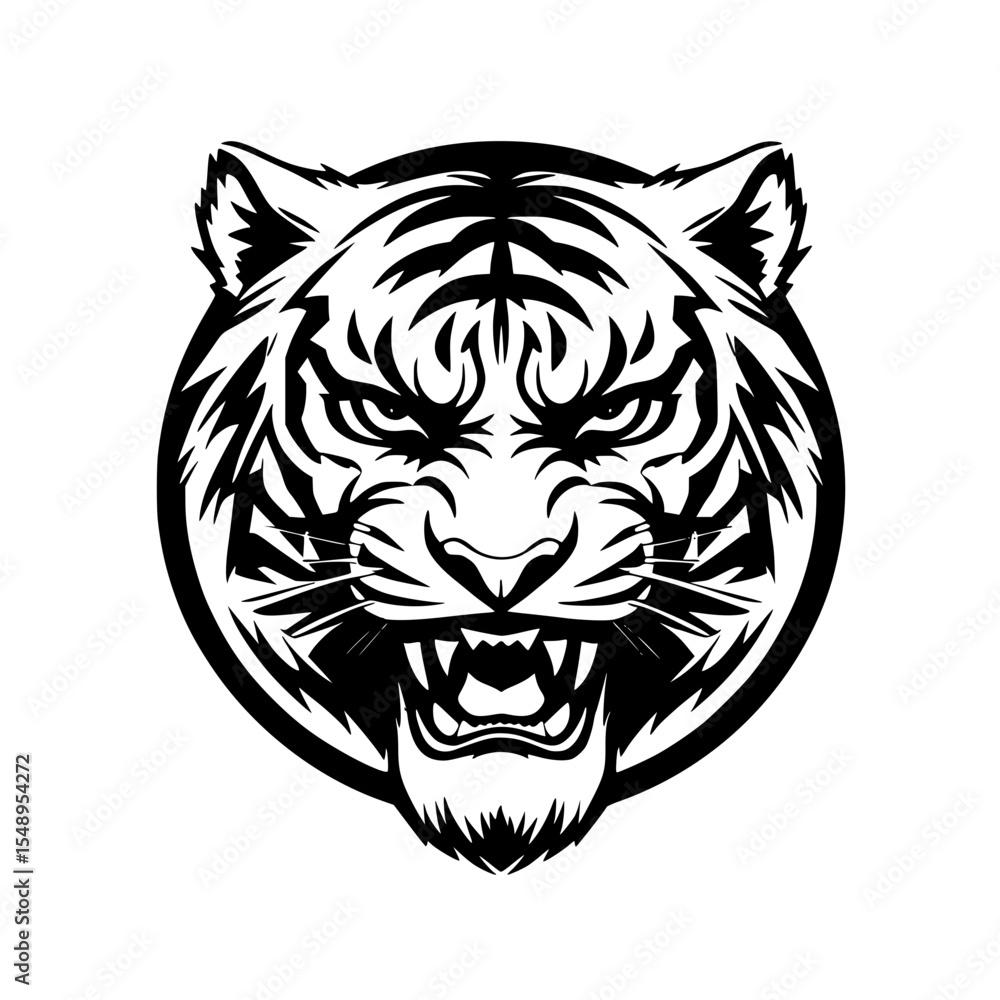 Obraz premium tiger head vector