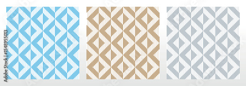 Set of abstract geometric patterns. Seamless vector backgrounds. Colored ornaments Graphic modern patterns Simple lattice graphic design