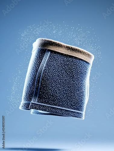 Fresh and Airy Underwear: A close-up shot of folded underwear floats mid-air, exuding a sense of freshness, the light emanating around the garment.