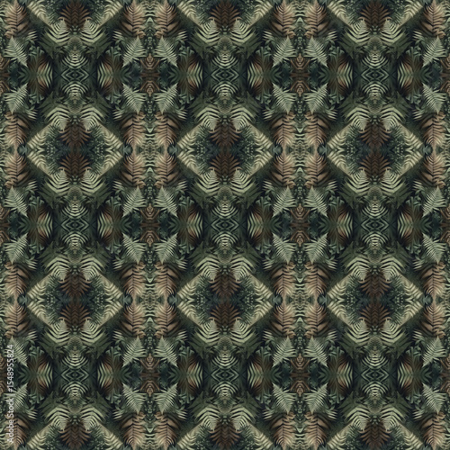 seamless pattern with green leaves