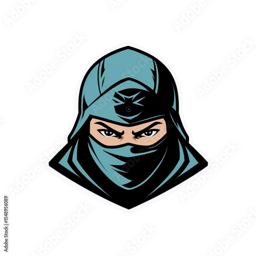Ninja face with mask 