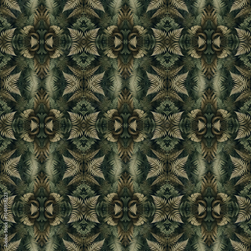 seamless pattern with green leaves