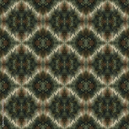 seamless pattern with green leaves