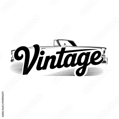 Classic convertible with vintage styling showcased in a roadside setting during a bright sunny day