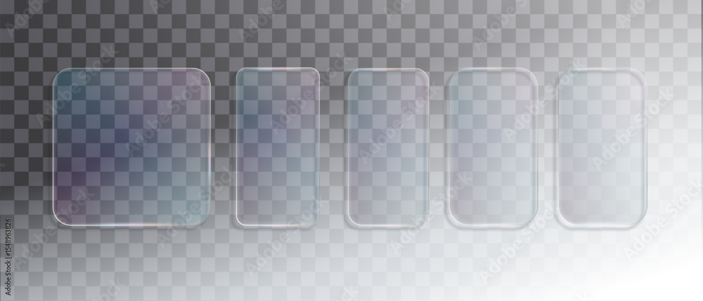 custom made wallpaper toronto digitalGlass frame isolated on transparent background. Vector Plastic screen display, Blank glass bar or panel for your design. UI UX Glass Screen of Mobile Smartphone Device.