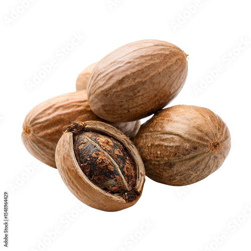 Exceptional Nutmeg Aromatic Spice Close-Up