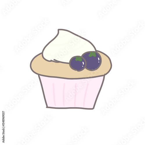 cupcake with bluebery