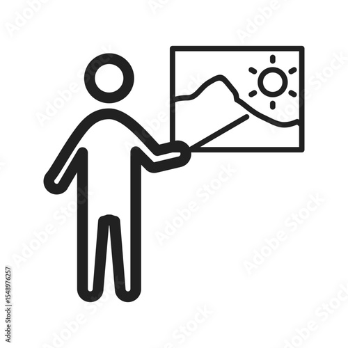 Art Museum Guide icon vector image. Suitable for mobile apps, web apps and print media.