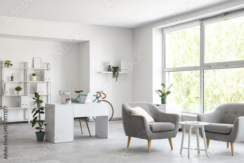 Interior of home office wit...
