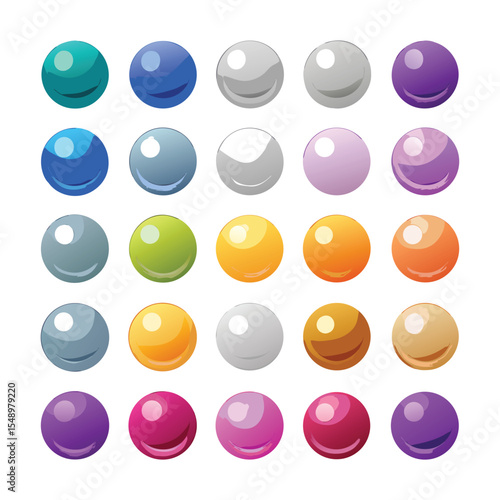 a comprehensive collection of glossy  spherical pe.eps