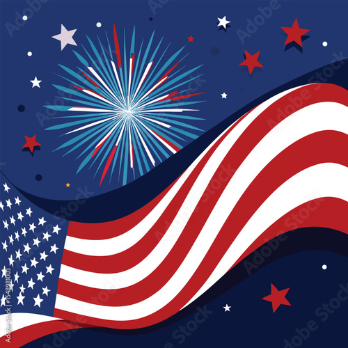 a dynamic and patriotic background features a larg.eps