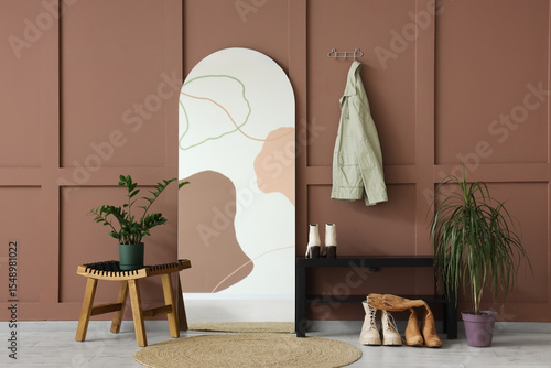 Modern hallway interior des...