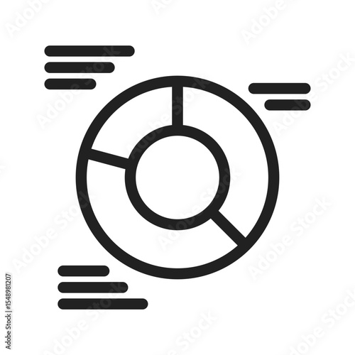 Marked Chart icon vector image. Suitable for mobile apps, web apps and print media.