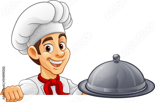 A chef or baker cartoon coo...
