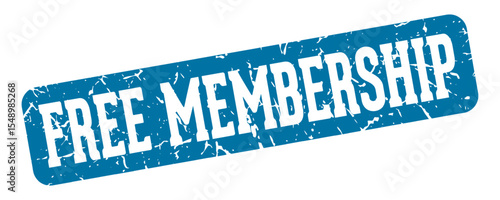 free membership rectangular sign. free membership stamp