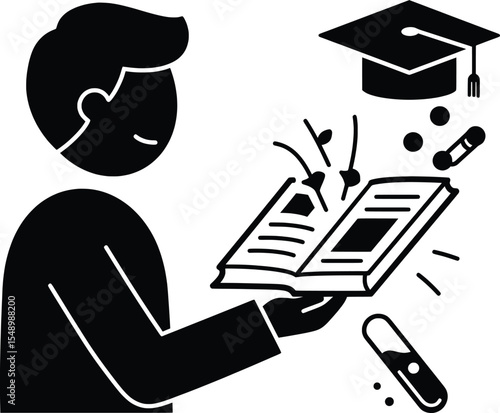 Vector Illustration of Illicit Trafficking Awareness in a Scholarly Environment