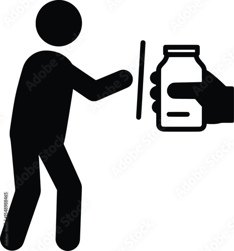 Vector Illustration Against Drug Abuse in a Social Environment