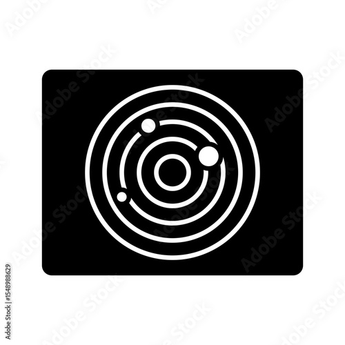intrusion detection radar silhouette icon
