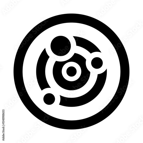 intrusion detection radar security icon
