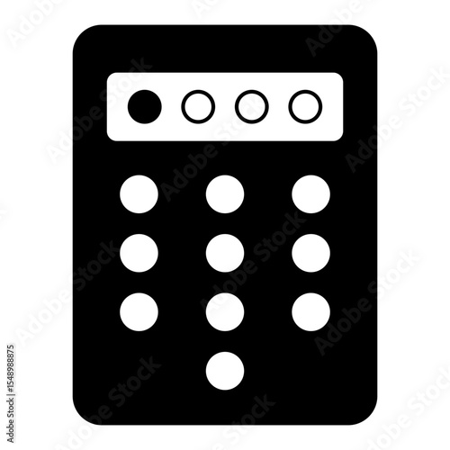 passcode numeric keypad security icon
