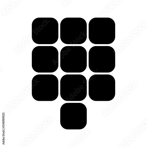 pin pad numeric keypad silhouette icon
