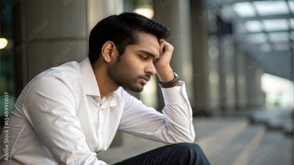 Crisis-hit Indian business owner lost in thought after startup shutdown
Crisis-hit Indian business owner lost in thought after startup shutdown