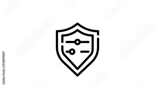 icon line motion graphic slider secure