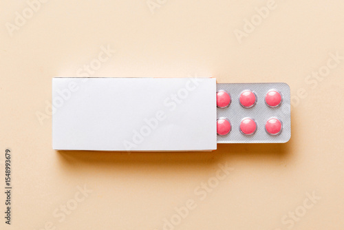 Fototapeta Blank White Product Package Box Mock-up