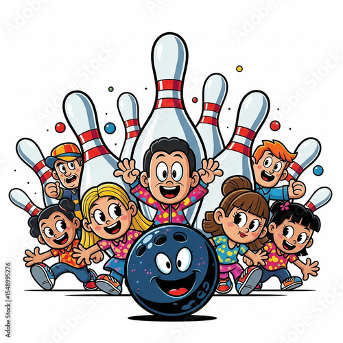 bowling ball and pins