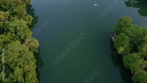 aerial view of the river