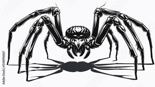 black and white spider