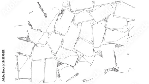Stone Pavement Abstract Line Art