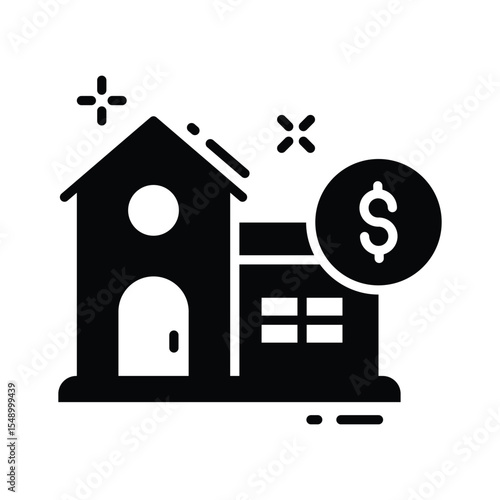 Visually appealing glyph icon of real home price
