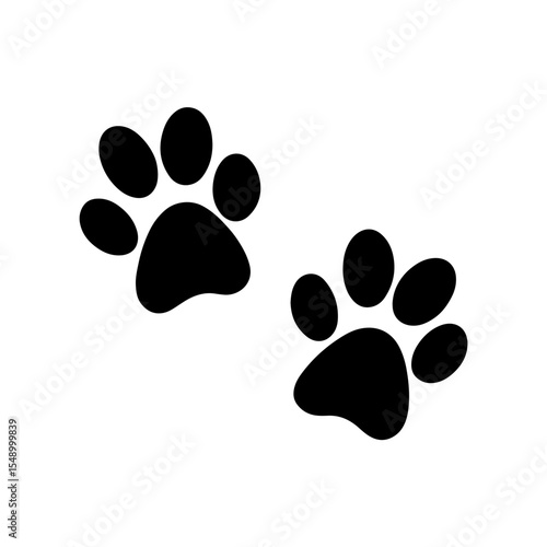 Black paw prints