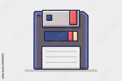 floppy disk texture led retro tech icon
