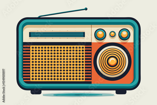 vintage radio tuner retro device  