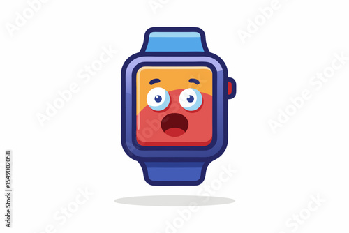 smartwatch surprised emoji blinking face