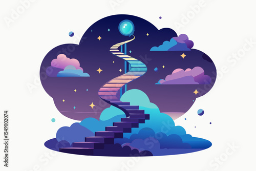 spiral stairway clouds galaxy texture