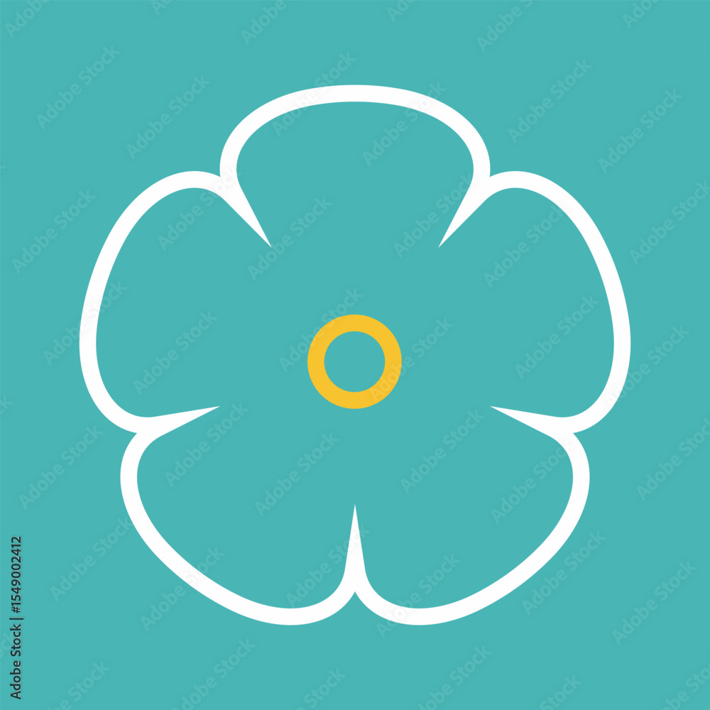 Obraz premium Flower icon. Retro spring summer white flower floral icon design set. Abstract flower vector icons isolated on white background.