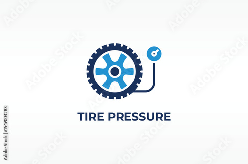 TIRE PRESSURE vector, icon or logo sign isolated symbol illustration