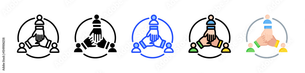 Fototapeta premium Mediation Icon Collection With Multiple Styles